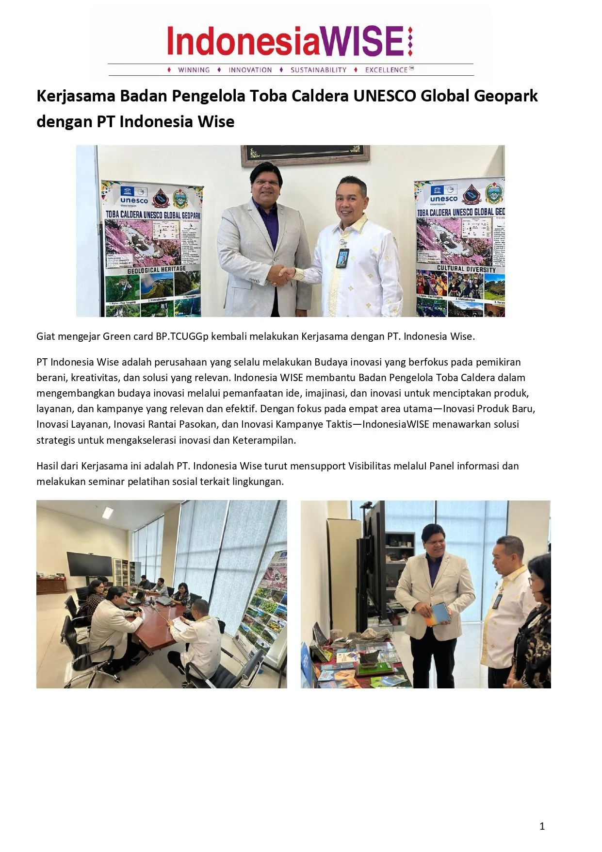 Amol Titus Senior Advisor to Toba Caldera UNESCO Global Geopark