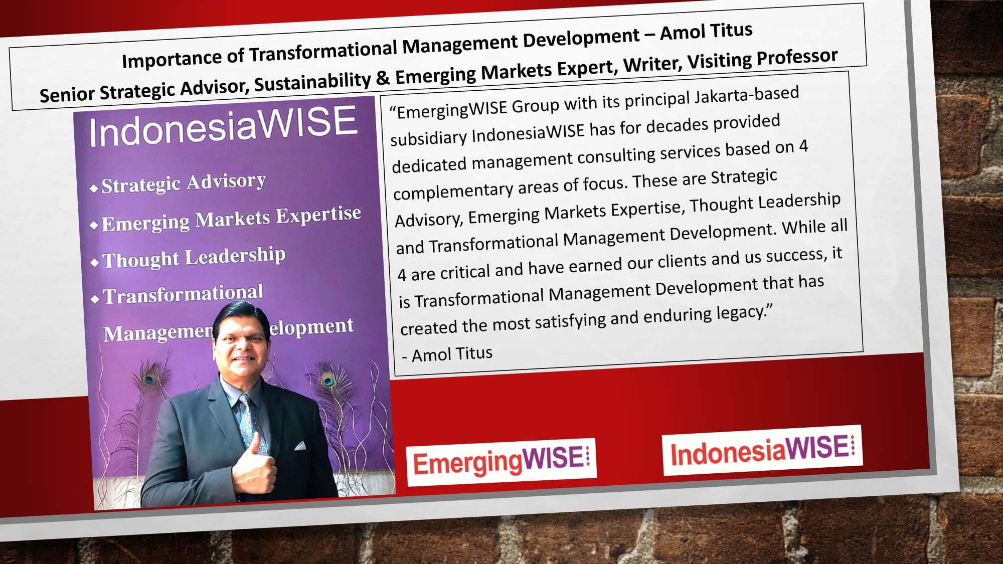 IndonesiaWISE Expertise in Transformational Management Development